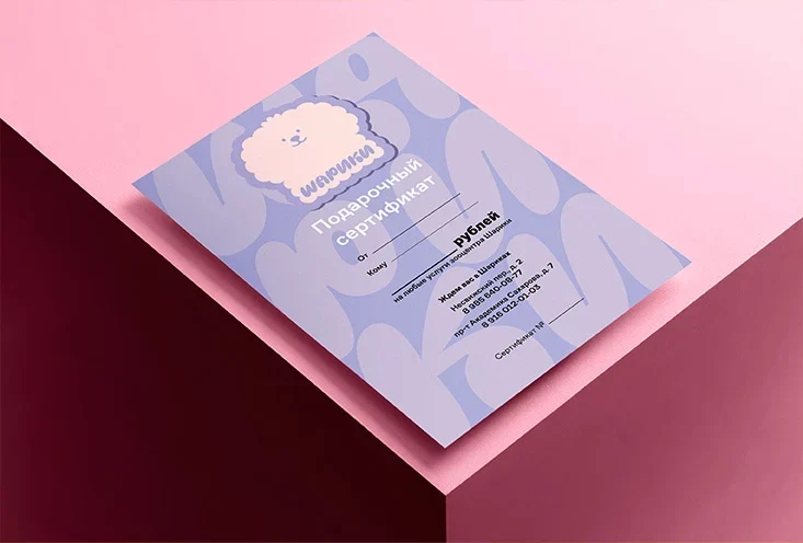 Подарочный сертификат Шариков